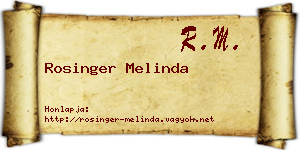 Rosinger Melinda névjegykártya