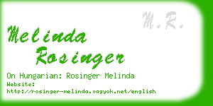 melinda rosinger business card